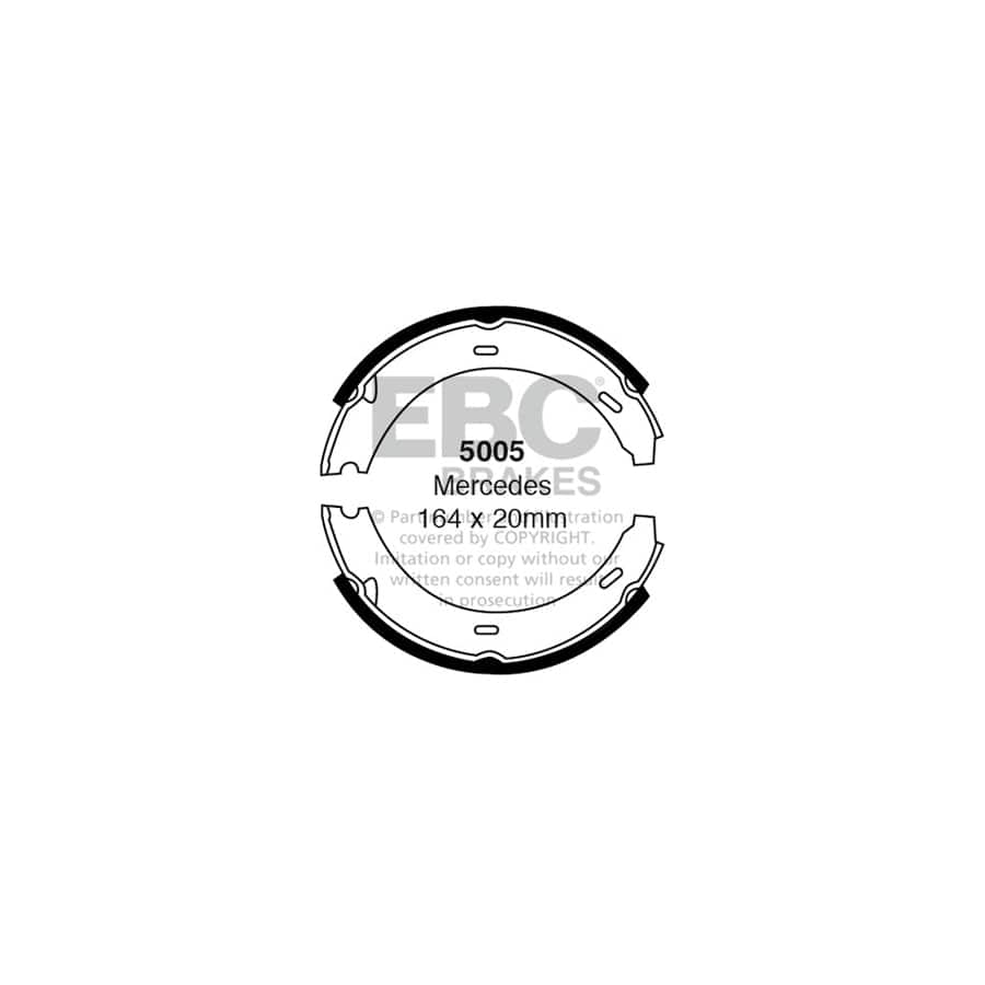 EBC 5005 Chrysler Mercedes-Benz Rear Brake Shoes 1 | ML Performance UK Car Parts