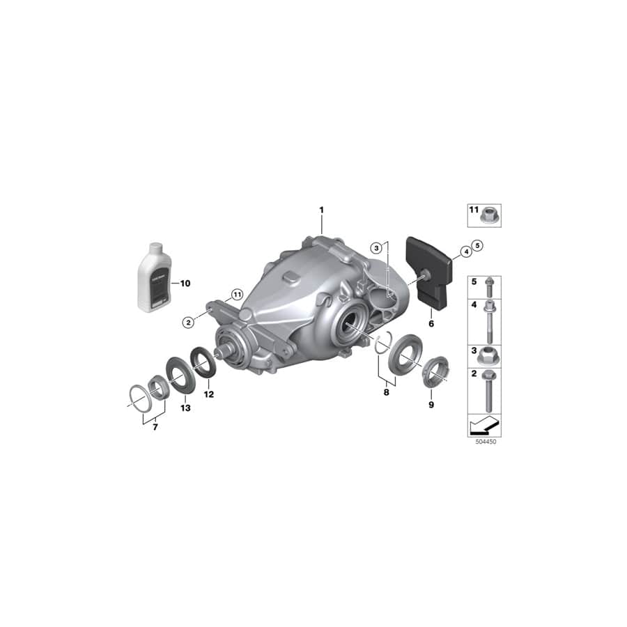 Genuine BMW 33107599466 F21 F32 F22 Rear-Axle-Drive I=3,08 (Inc. 116i, 114d & 320i)