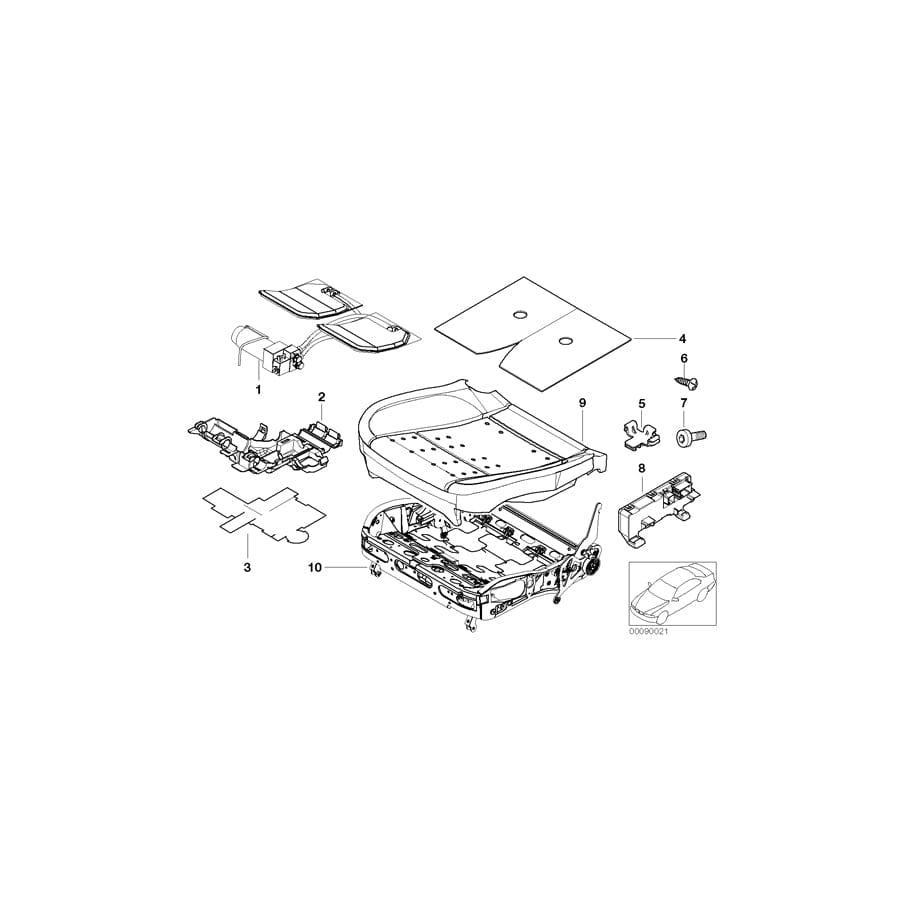 Genuine BMW 61138365551 E39 E38 Plug-In Connection Bracket (Inc. 740iL, 730iL & 535i)