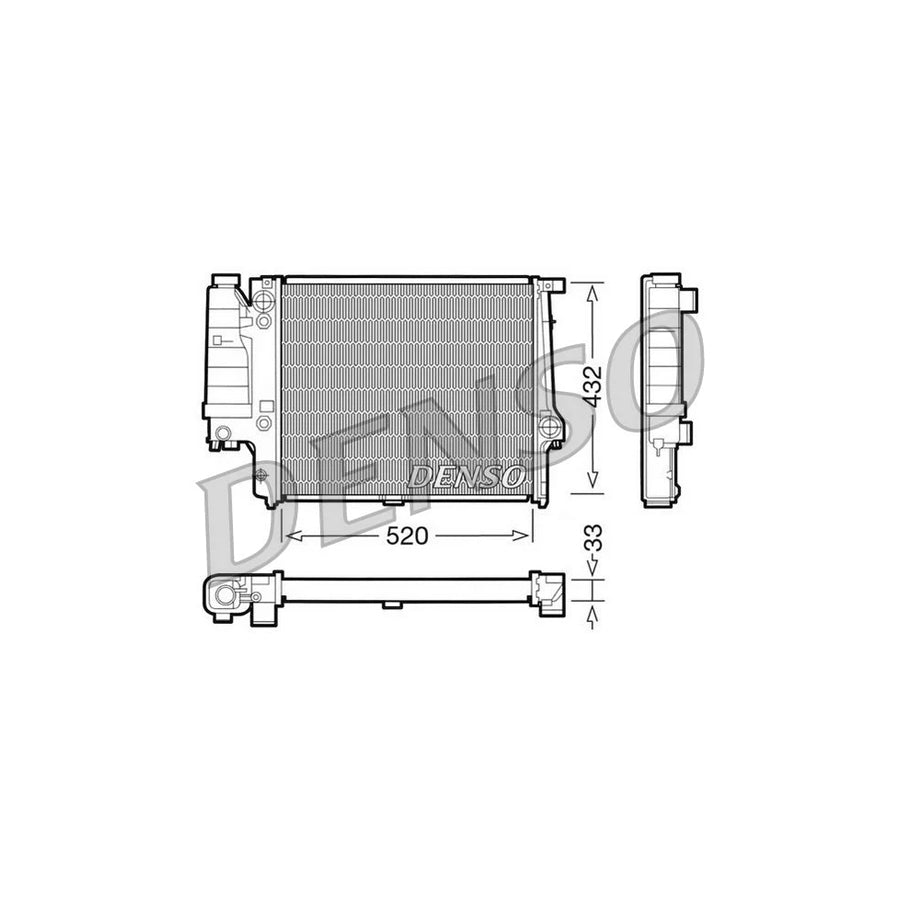 DENSO DRM05060 Engine Radiator for BMW 5 Series
