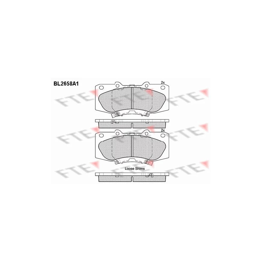 FTE 9010897 Brake Pad Set for Toyota Hilux VII Pickup