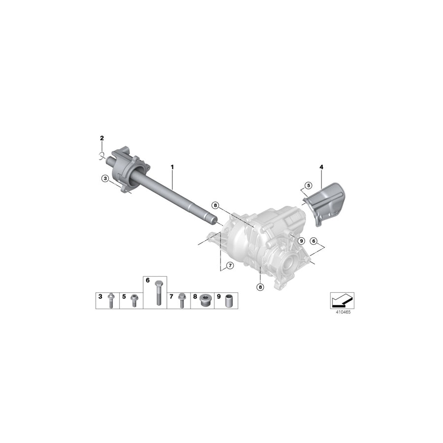 Genuine BMW 31607646906 F48 Intermediate Shaft With Support Tube (Inc. Cooper SD ALL4, X2 18dX & JCW ALL4)
