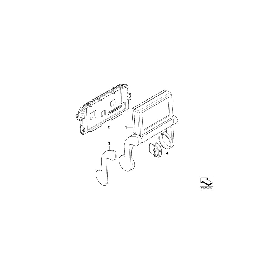 Genuine BMW 65506924094 E65 E66 E67 Rear Monitor Panel, Right (Inc. 730d, 745d & 740Li)