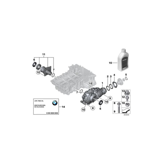 Genuine BMW 31508635703 F34 G14 G31 Rp Front Axle Transmission 170AL I=2,93 (Inc. 520dX, 330iX & 335iX)