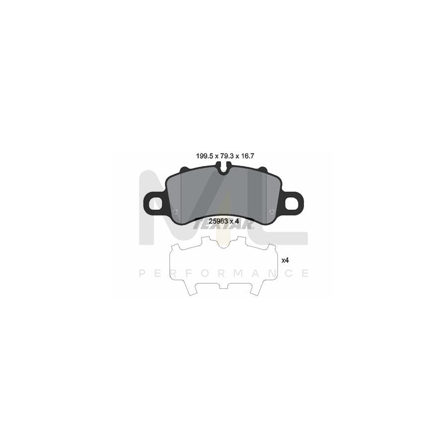 TEXTAR 2598301 Brake pad set prepared for wear indicator