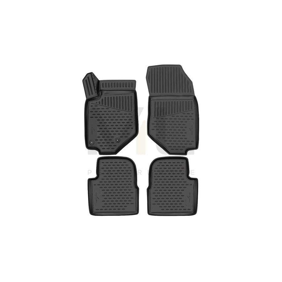 WALSER Tailored, XTR 75226 Floor mat set Elastomer, Front and Rear, Black
