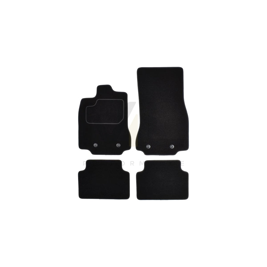 MAMMOOTH A041 JAG45 PRM 01 Floor mat set for JAGUAR XJ Saloon (X350, X358) Textile, Front and Rear, Quantity: 4, Black