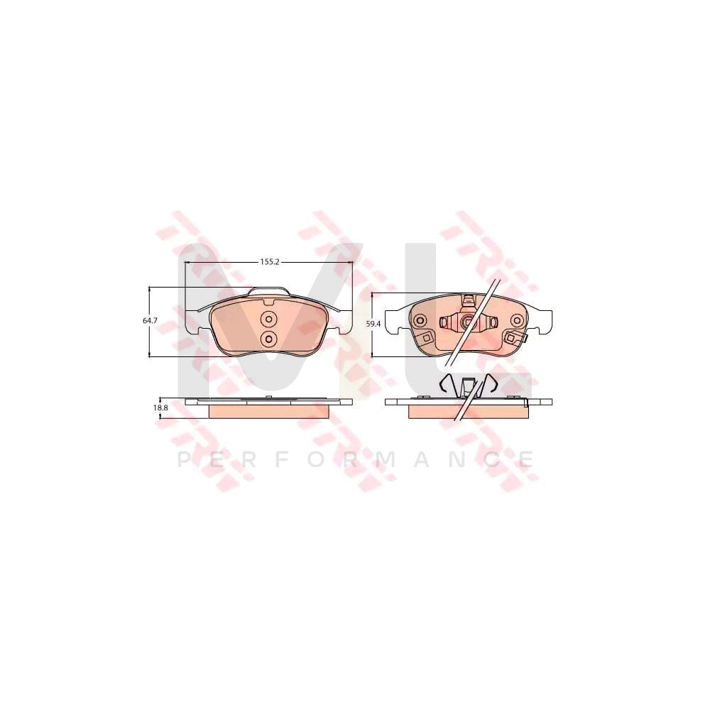 TRW Gdb2111 Brake Pad Set With Acoustic Wear Warning