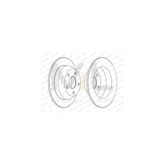 Ferodo Premier Coat+ Disc DDF1553C Brake Disc Solid, Coated, Without Bolts/Screws  - Pair