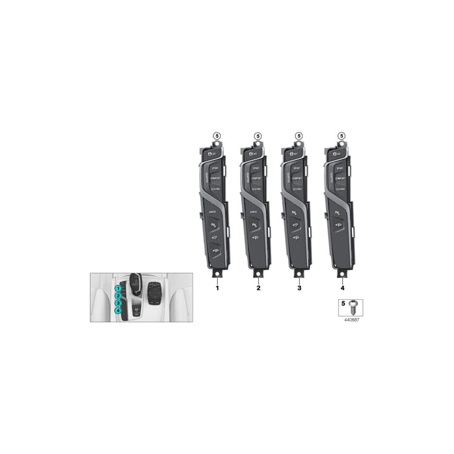 Genuine BMW 61316993901 G12 G11 Operating Unit, Center Console (Inc. 730d, ALPINA B7 & 740dX)