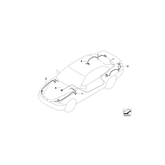 Genuine BMW 61119129490 E64 Repair Wiring Set Rear Right (Inc. 630i, 645Ci & 650i)