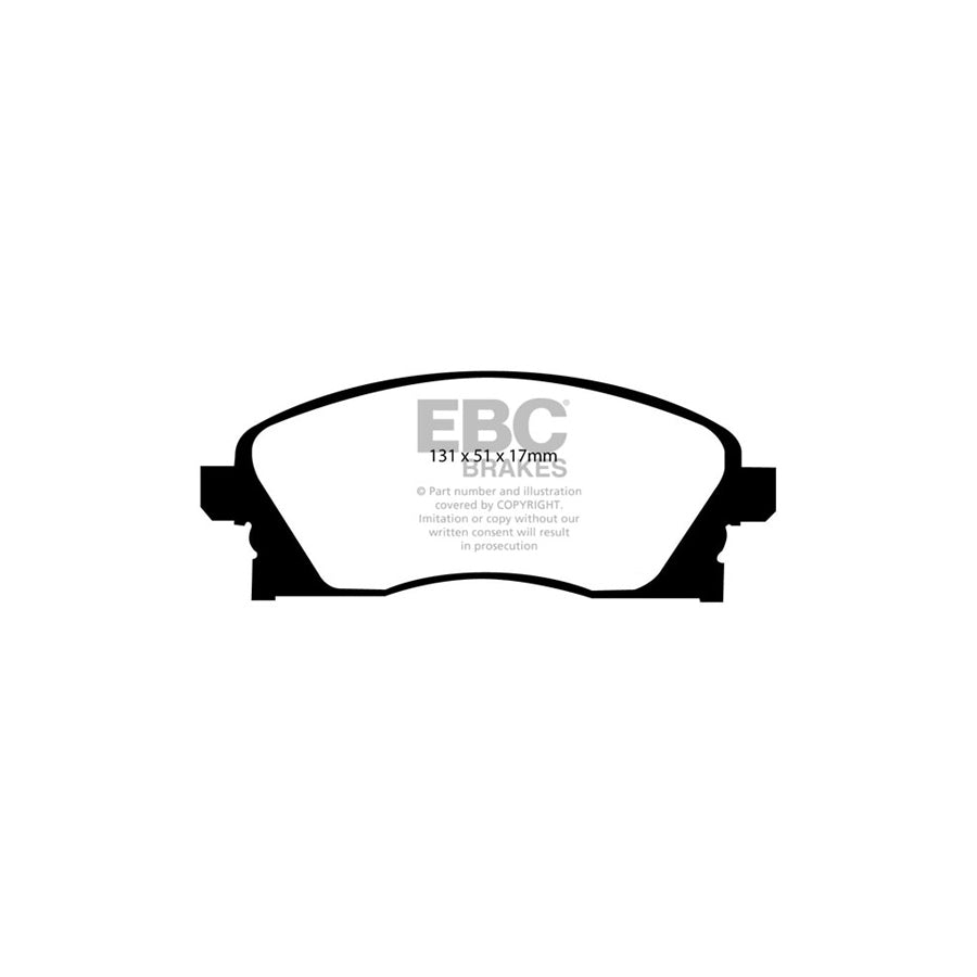 EBC DP1341 Opel Vauxhall Ultimax Front Brake Pads - Girling/TRW Caliper (Inc. Combo & Corsa C) 2 | ML Performance UK Car Parts
