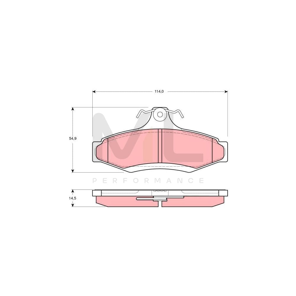 TRW Gdb3172 Brake Pad Set Not Prepared For Wear Indicator