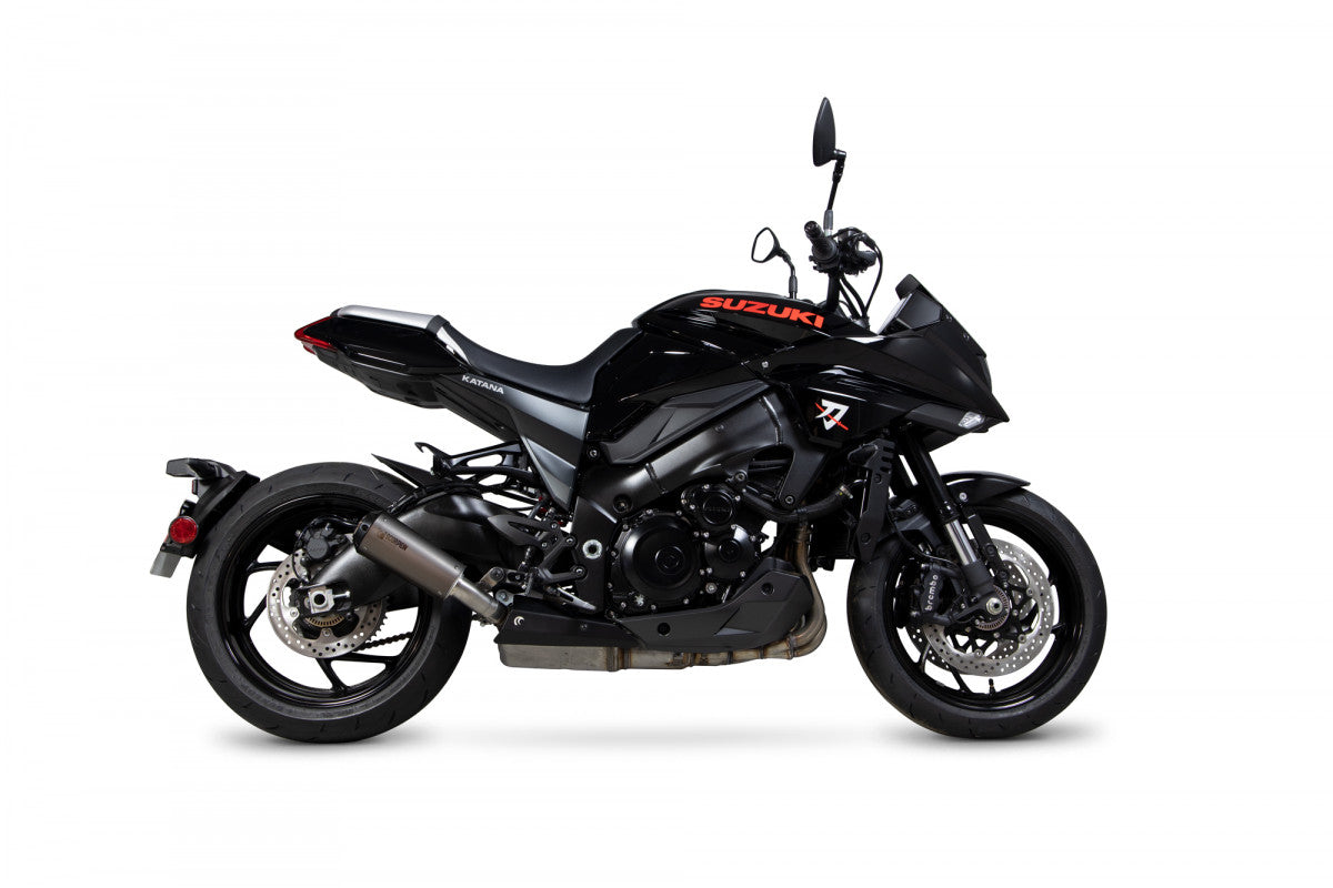 Scorpion PSI125TEO Suzuki GSX-S 1000 Katana Red Power Slip-On - Titanium Sleeve | ML Performance UK UK