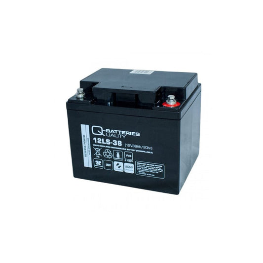 Q-Batteries 12LS38 12V 38Ah lead fleece battery / AGM VRLA with VdS