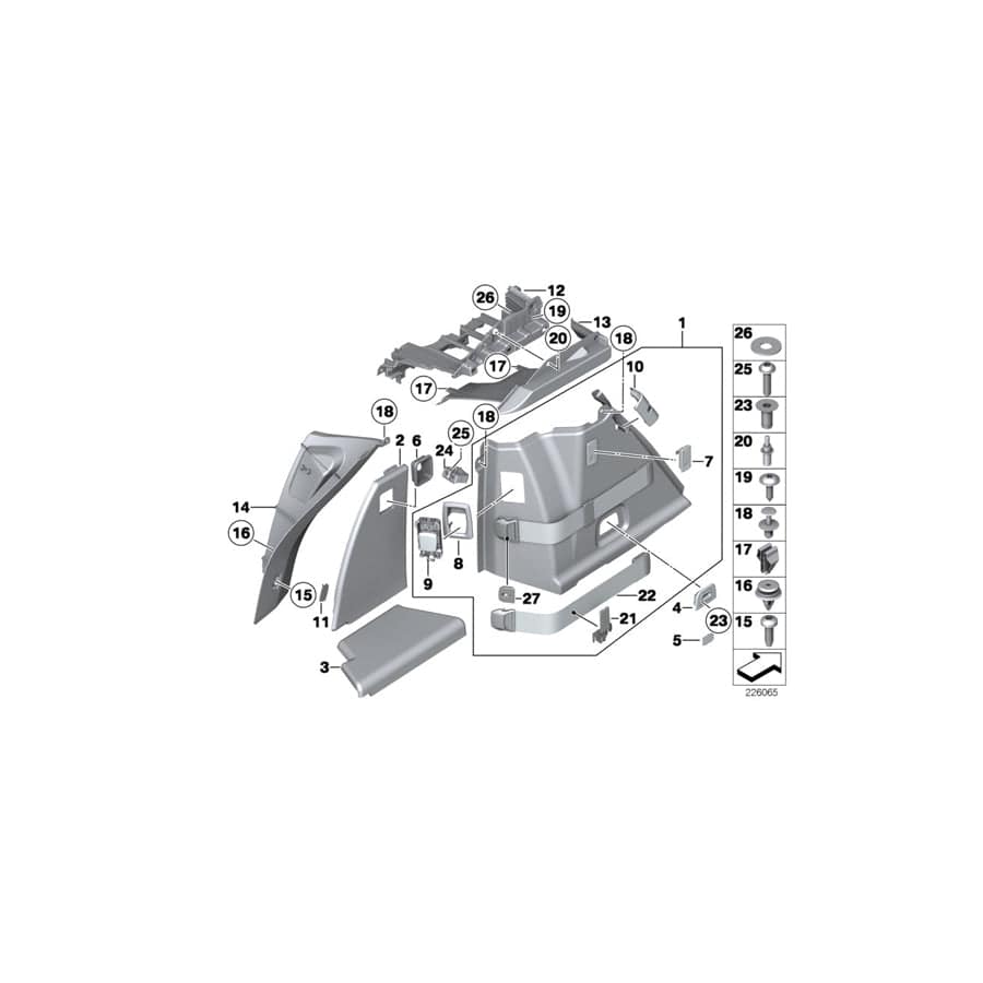 Genuine BMW 51479167393 F07 Trim Panel Lower Left SCHWARZ (Inc. 550i, 520d & 550iX 4.4)