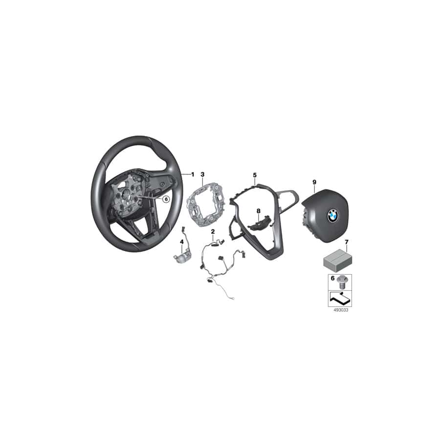 Genuine BMW 32306865003 G32 G30 G12 Sport Steering Wheel, Leather (Inc. 640iX, 730i & 540i)