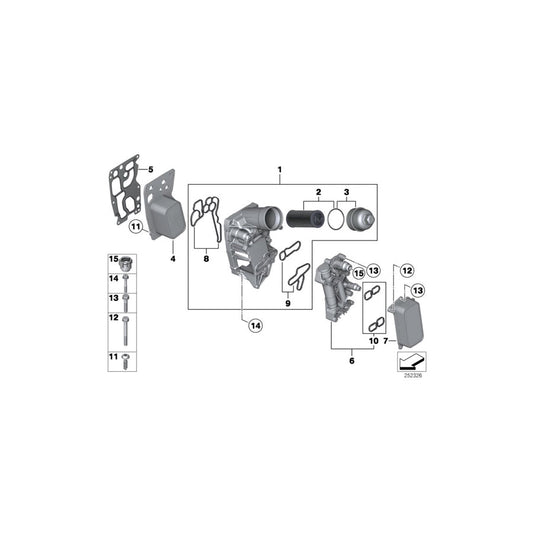 Genuine BMW 11428515220 F01 E70 F10 Oil Filter Cover (Inc. 750dX, 750LdX & M550dX)