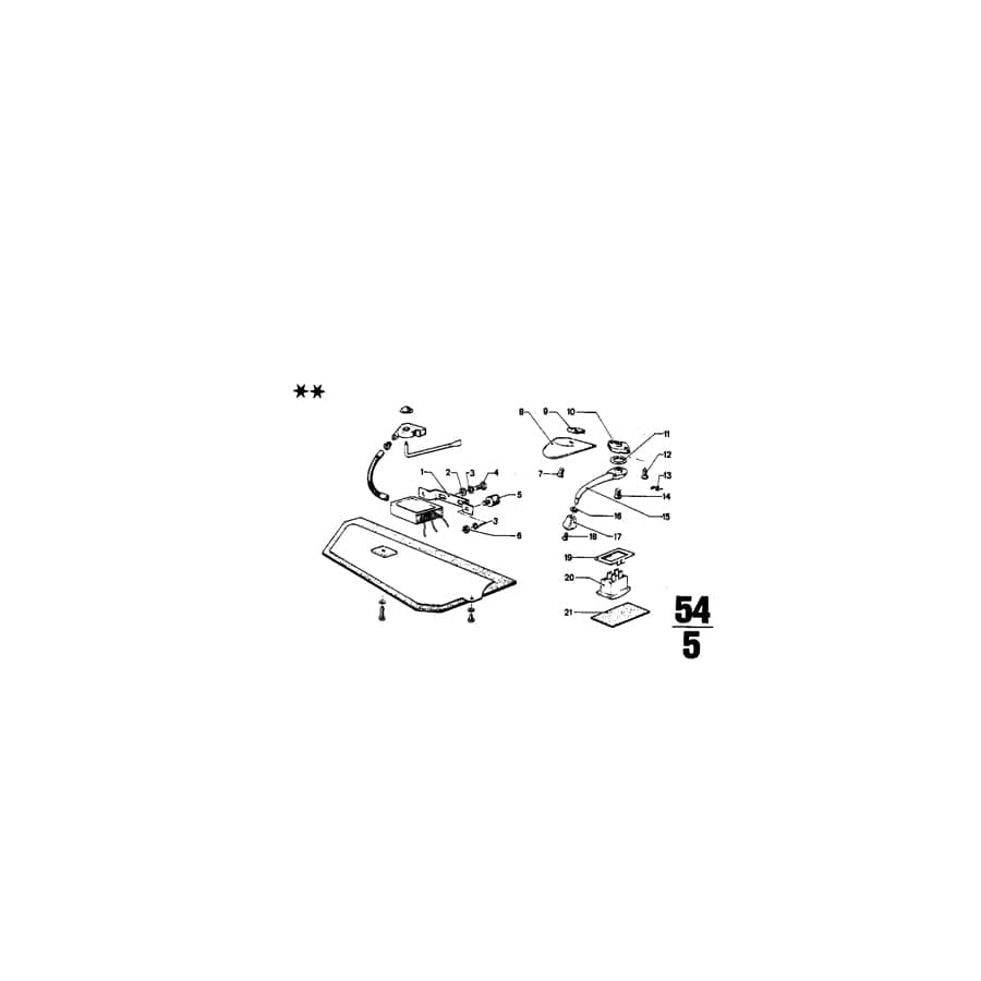 Genuine BMW 54129634177 E12 Positioning Plate (Inc. 2002tii, 2500 & 530i)