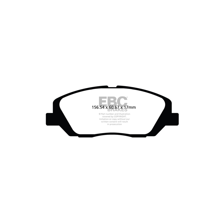 EBC DPX2100 Ssangyong Ultimax Front Brake Pads (Inc. Korando & Korando CSE Van) 2 | ML Performance UK Car Parts
