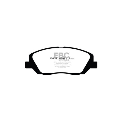 EBC DPX2100 Ssangyong Ultimax Front Brake Pads (Inc. Korando & Korando CSE Van) 2 | ML Performance UK Car Parts