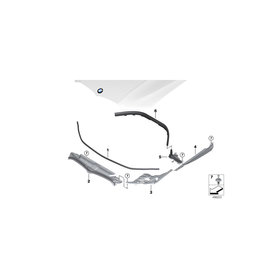 Genuine BMW 51767419386 G20 G21 Sealing Side Panel Right (Inc. 320i, 318d & M340iX)