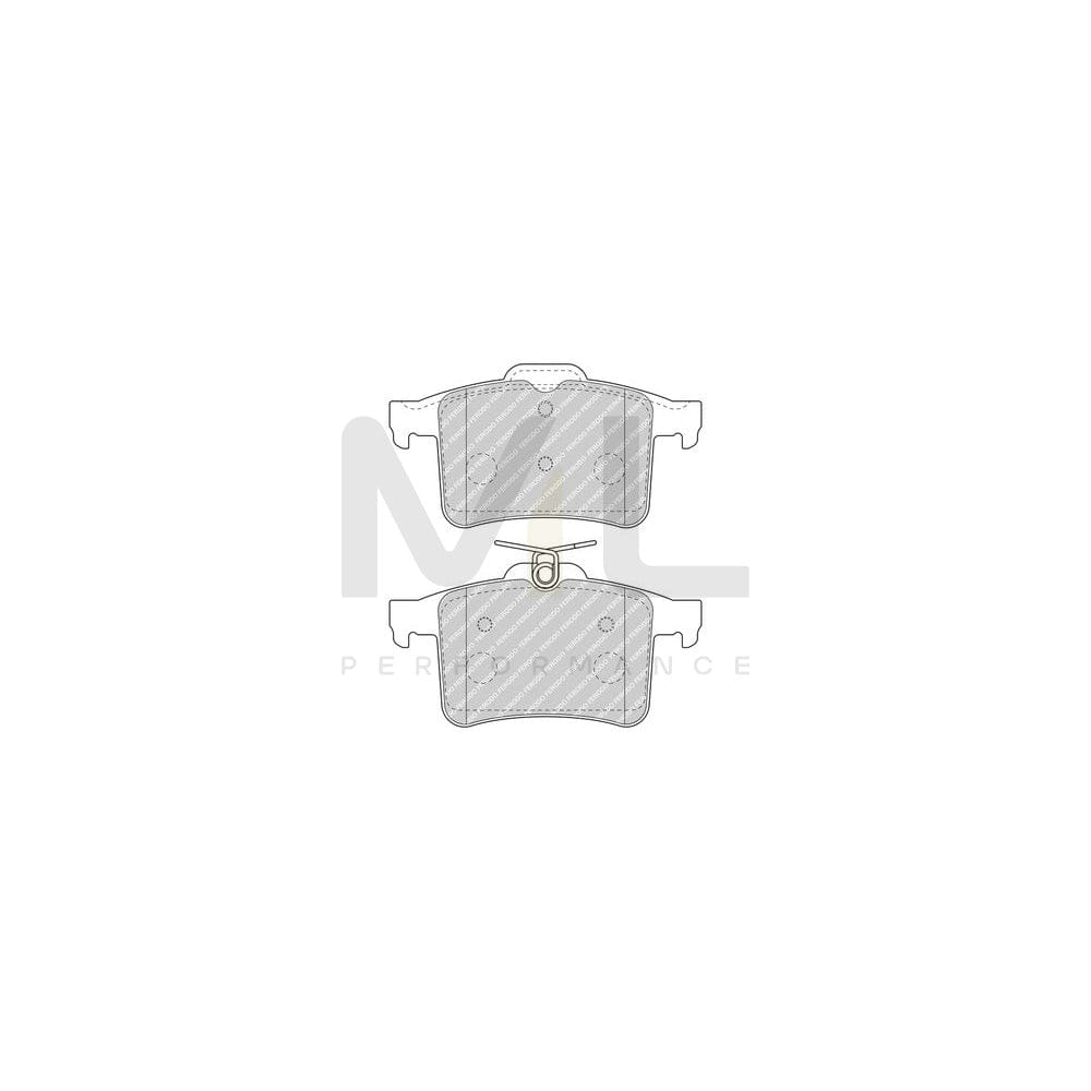 Ferodo FDB5014 Brake Pad Set Not Prepared for Wear Indicator, Without Accessories