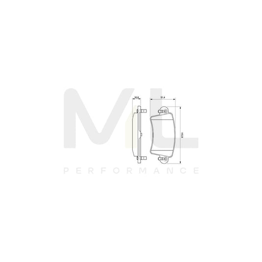 Bosch 0986424675 Brake Pad Set Front Axle, Rear Axle, With Mounting Manual BP391 | ML Performance Car Parts
