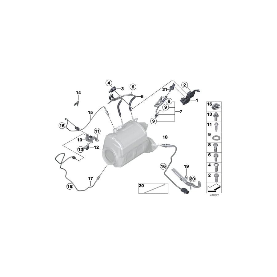 Genuine BMW 13628573975 F10 E70 Bracket F.Sensor (Inc. M550dX, X6 M50dX & 750dX)