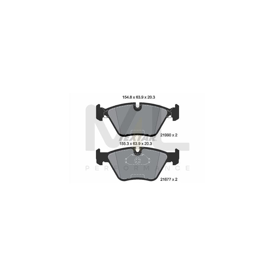 TEXTAR epad 2199081 Brake pad set for BMW 5 Series prepared for wear indicator