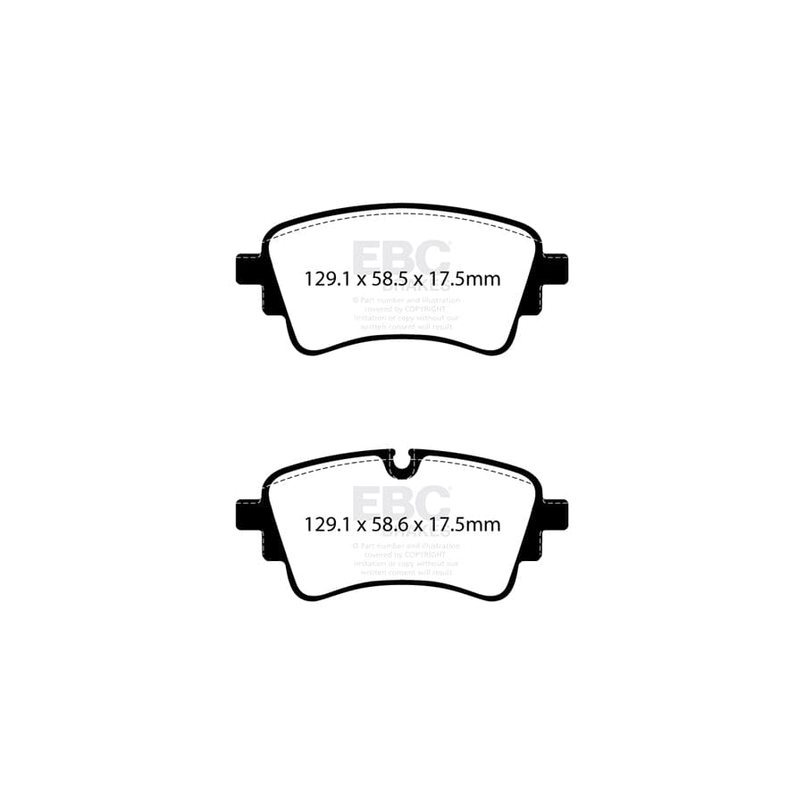 EBC DP42435R Audi VW Yellowstuff Rear Brake Pads - TRW Caliper 2 | ML Performance UK Car Parts