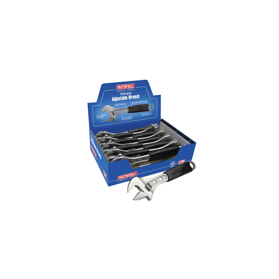 Faithfull FAIAS250CDIS Contract Adjustable Spanner 250mm Display (10)