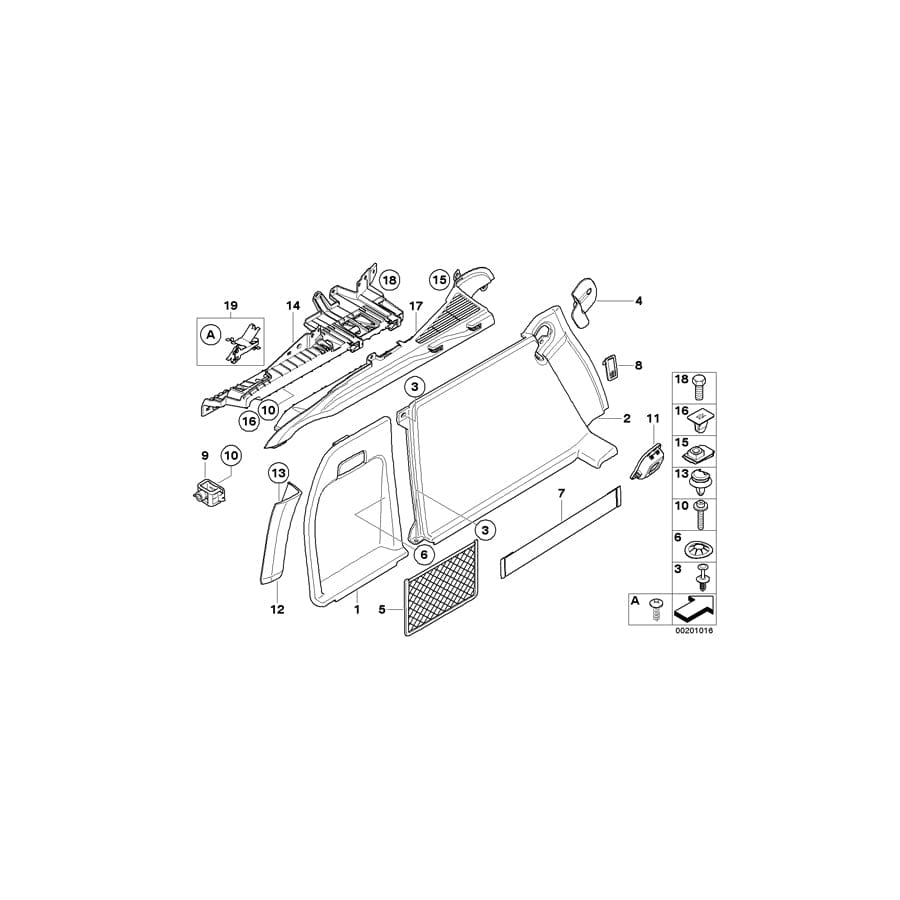 Genuine BMW 51477253910 E71 E72 Right Trunk Trim SAVANNABEIGE (Inc. X6 40iX, X6 M50dX & Hybrid X6)