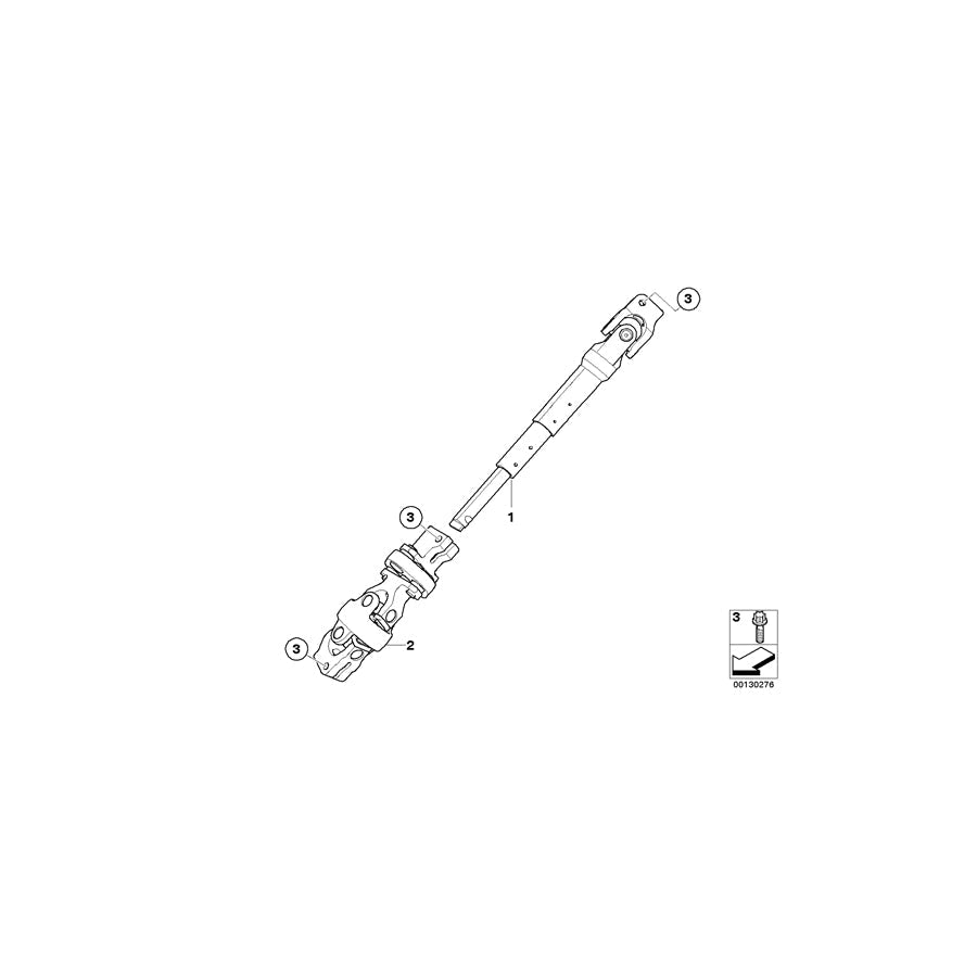 Genuine BMW 32303412450 E83 Lower Joint Assy (Inc. X3 1.8d, X3 3.0d & X3 3.0si)