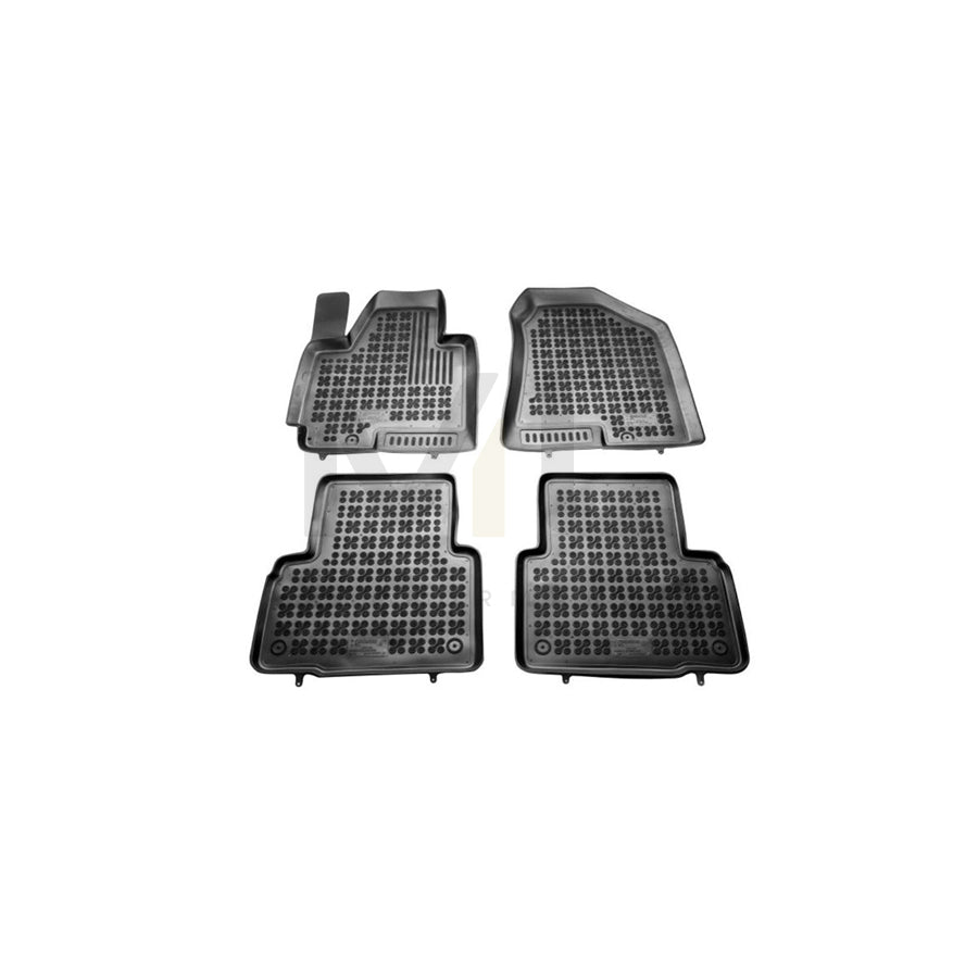 REZAW PLAST 201607 Floor mat set for HYUNDAI ix35 (LM, EL, ELH) Elastomer, Front and Rear, Black