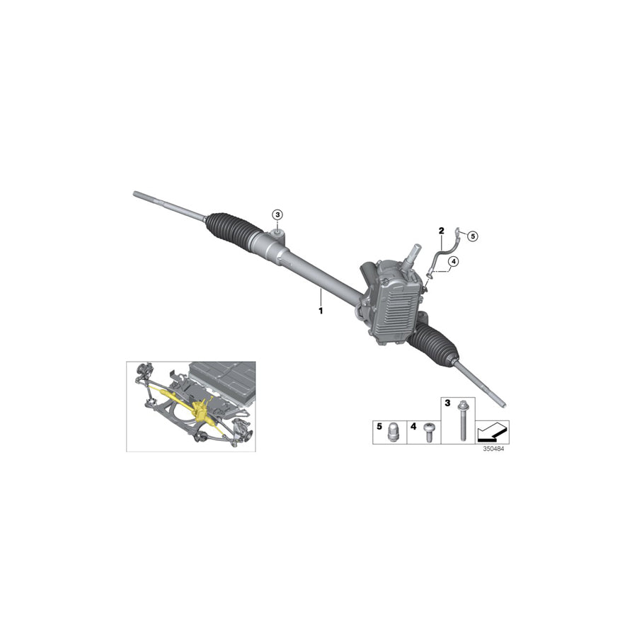 Genuine BMW 32106891573 I01 Exch. Steering Box, Electr. (Inc. i3 120Ah Rex, i3s 94Ah & i3s 120Ah Rex)