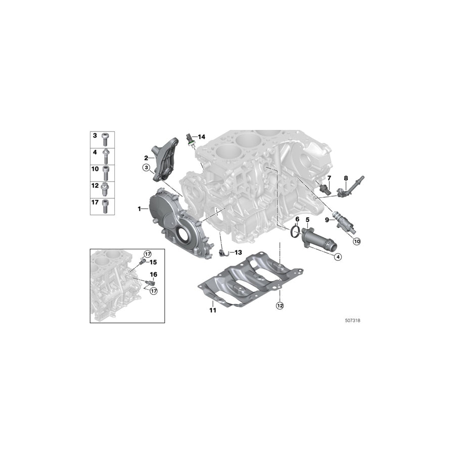 Genuine BMW 11428577190 F45 G11 G06 Shift Valve For Piston Cooling (Inc. X1 16d, 120dX & 620d)