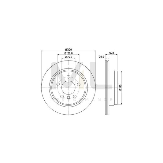 HELLA PRO 8DD 355 118-271 Brake Disc Internally Vented, Coated, without wheel hub, without wheel studs | ML Performance Car Parts