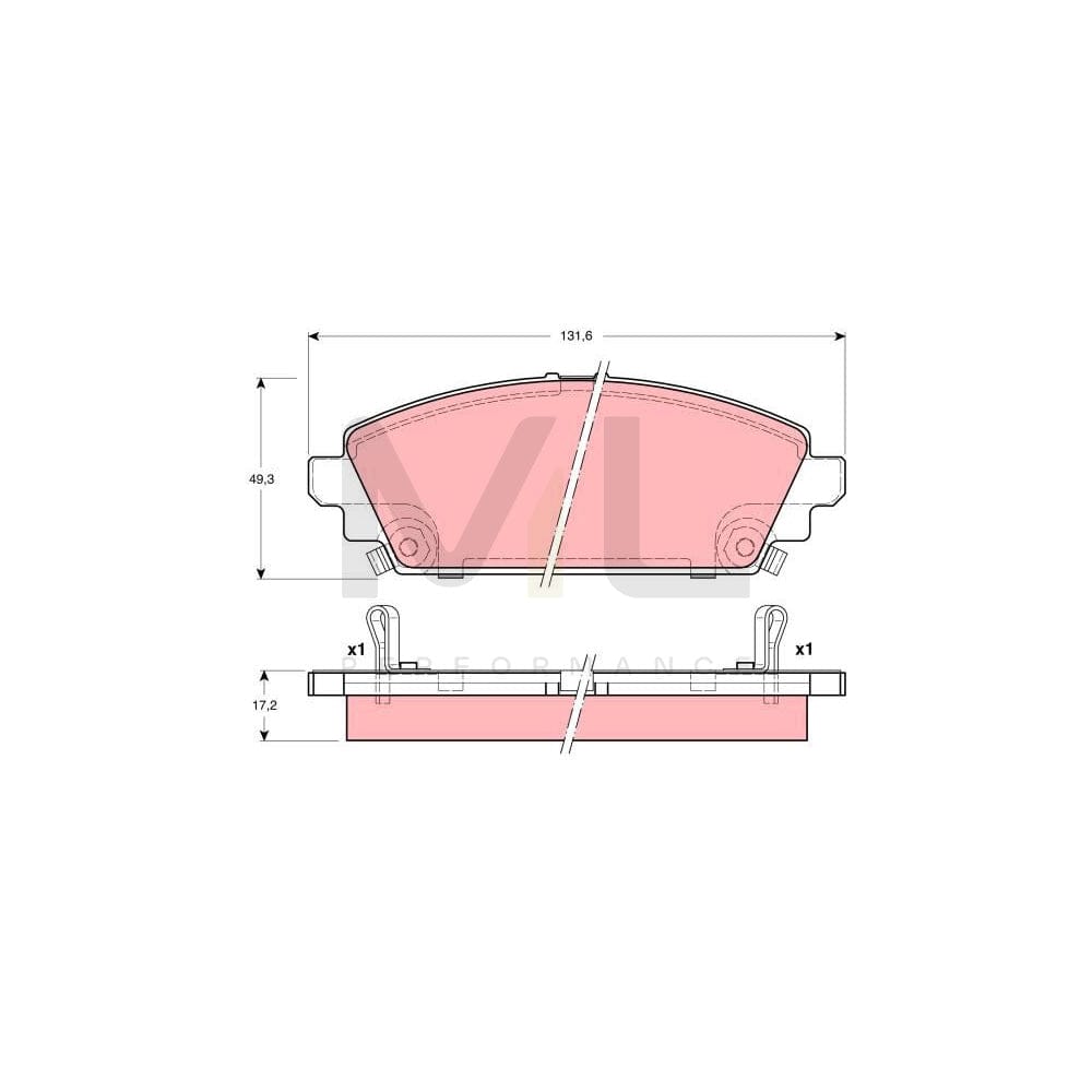 TRW Gdb3189 Brake Pad Set With Acoustic Wear Warning