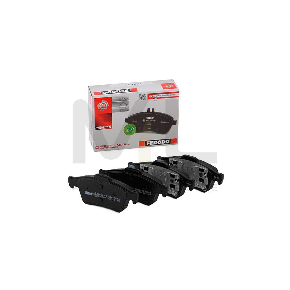 Ferodo Premier Eco Friction FDB1540 Brake Pad Set Not Prepared for Wear Indicator, With Piston Clip, Without Accessories