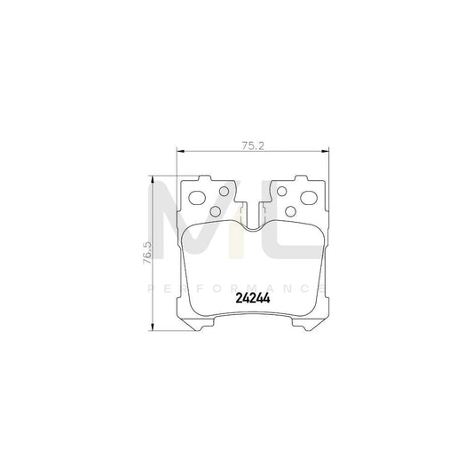 Hella 8DB 355 006-651 Brake Pad Set For Lexus Ls Prepared For Wear Indicator | ML Performance Car Parts