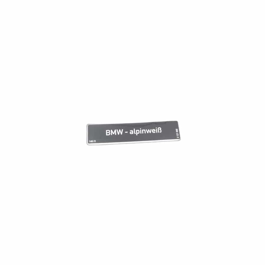 Genuine BMW 51142121000 E28 E30 E12 Label ALPINWEISS (Inc. 633CSi, 324d & 518)