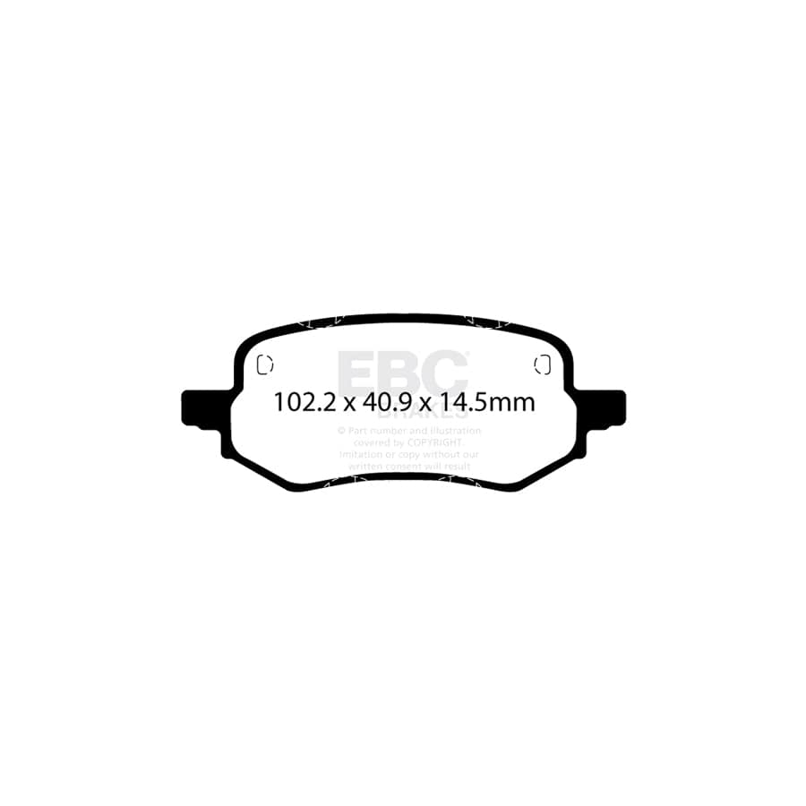 EBC DP42432R Ford Puma Mk2 Yellowstuff Rear Brake Pads - TRW Caliper 2 | ML Performance UK Car Parts