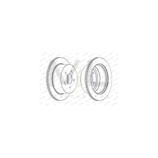 Ferodo Premier DDF2170C Brake Disc Vented, Coated, Without Bolts/Screws  - Pair