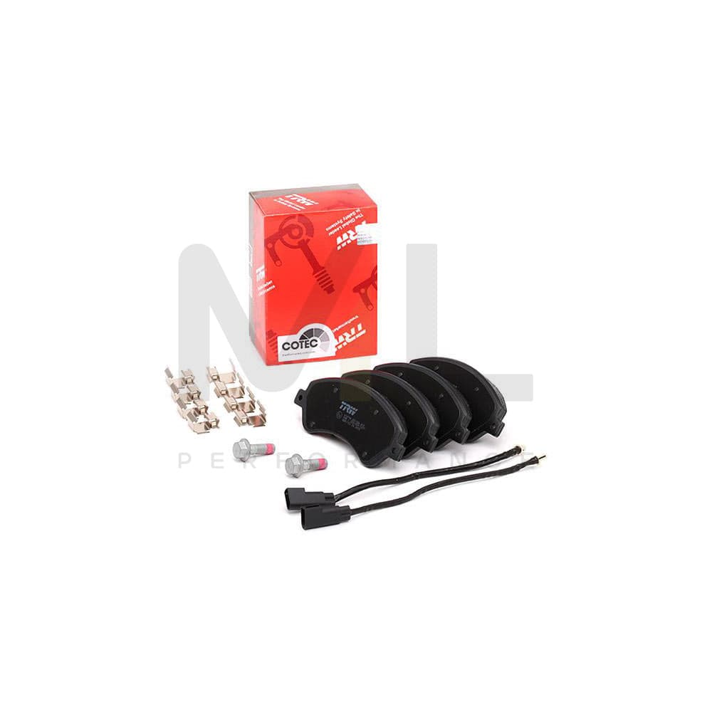 TRW Cotec Gdb1723 Brake Pad Set For Ford Transit Incl. Wear Warning Contact, With Brake Caliper Screws, With Accessories