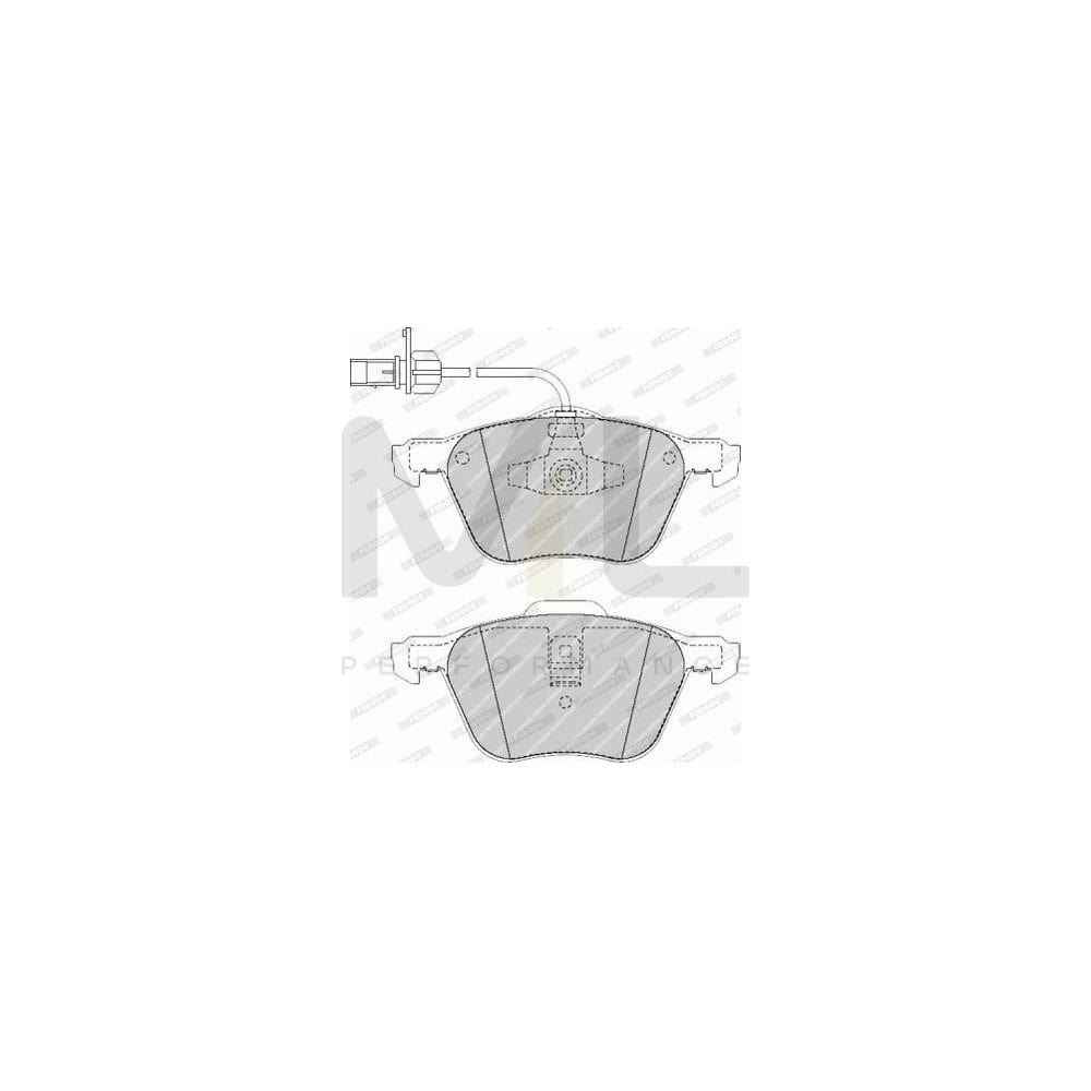 Ferodo Premier Eco Friction FVR1497 Brake Pad Set for VW Transporter Incl. Wear Warning Contact, With Piston Clip, Without Accessories