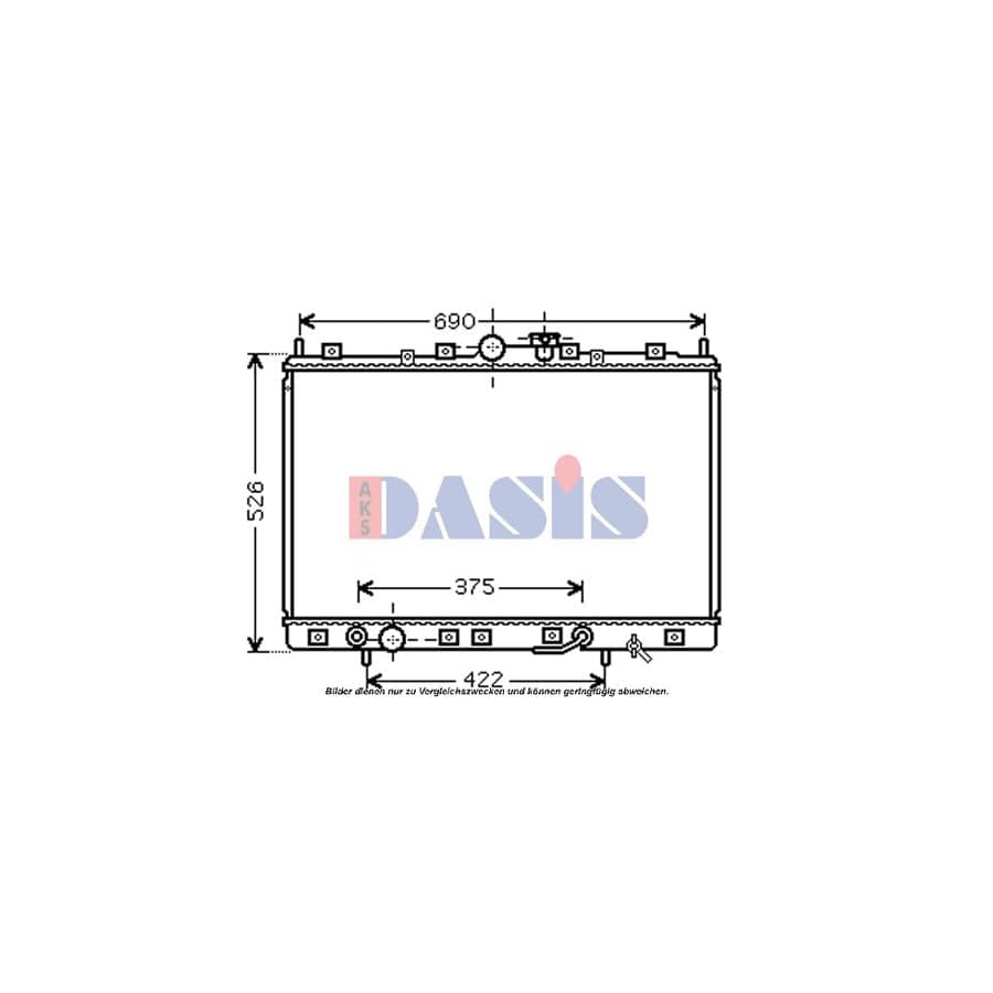 AKS Dasis 140062N Engine Radiator for Mitsubishi Space Wagon III (N5)