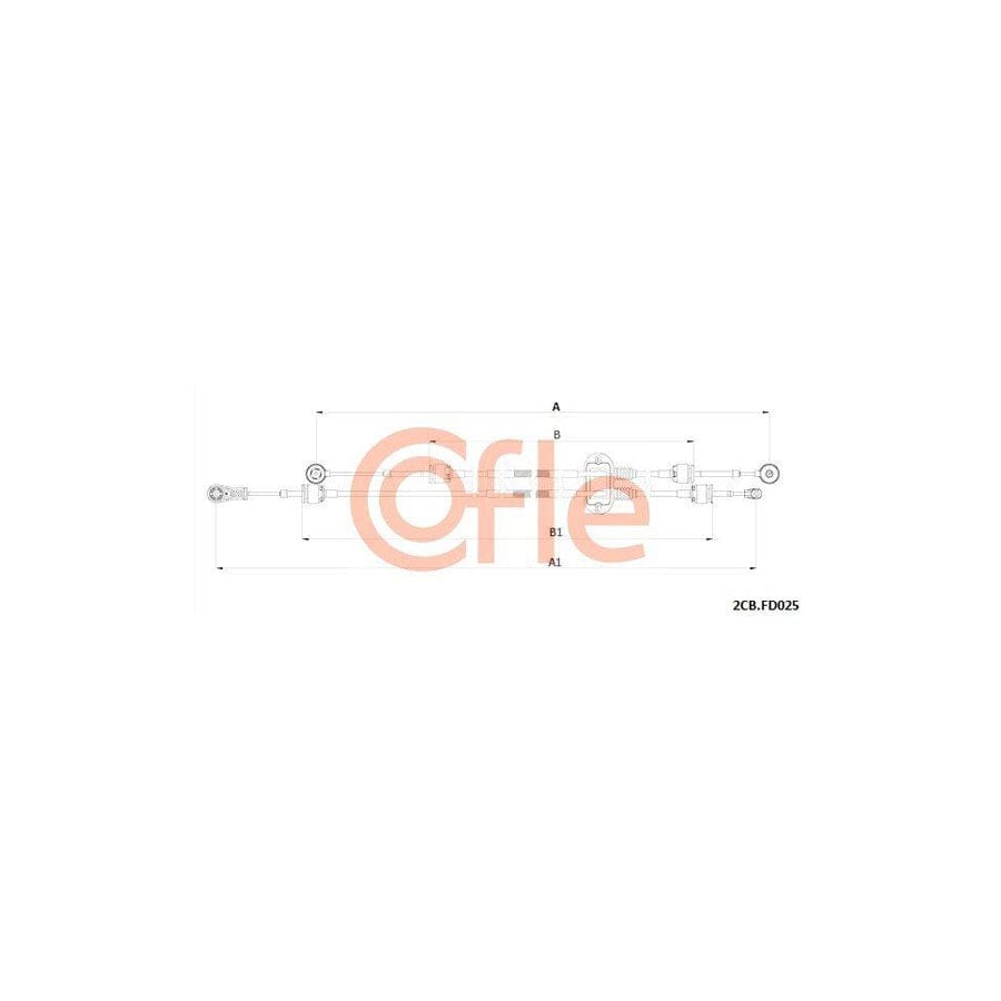 Cofle 92.2Cb.Fd025 Cable, Manual Transmission for Ford Mondeo