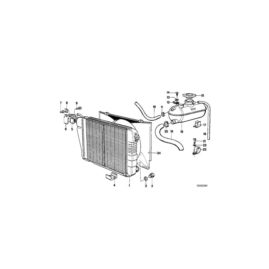 Genuine BMW 17111120008 E12 Radiator (Inc. 520)