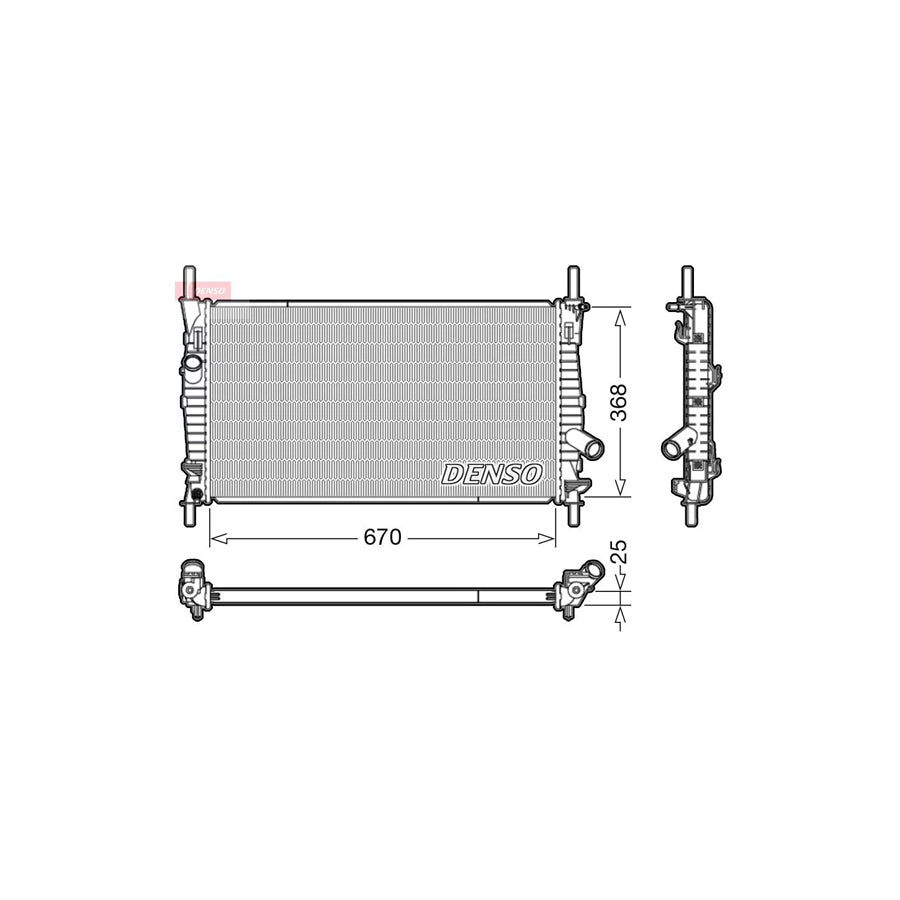 DENSO DRM10004 Engine Radiator for Ford Transit